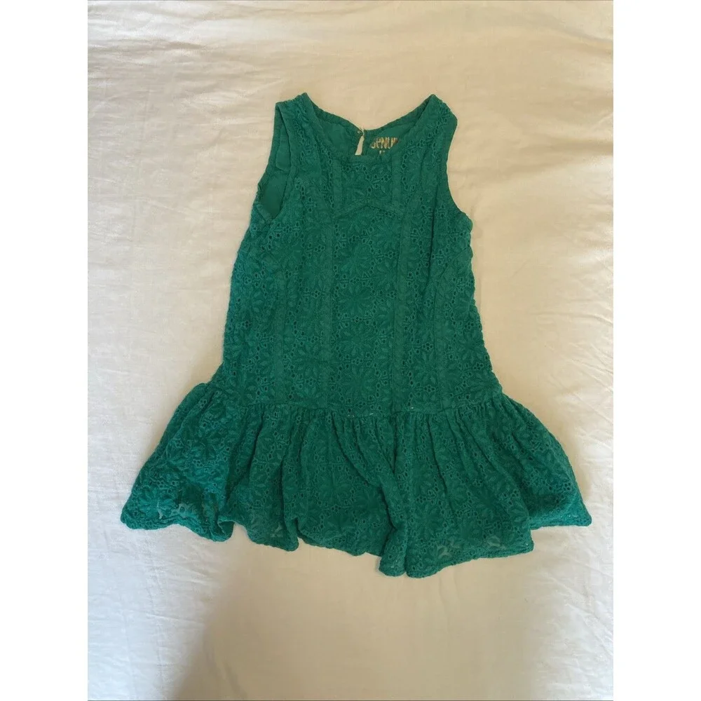 4T Oshkosh girl clothes - 1 piece dress | turquoise and geometric theme